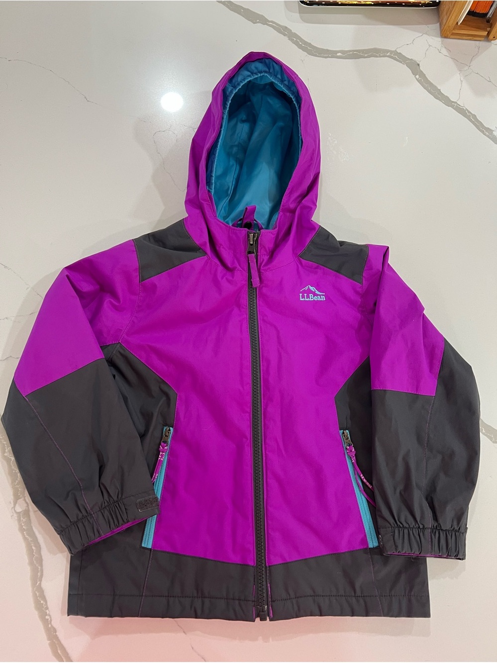 Size 4T LL Bean Purple Rainjacket